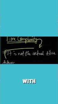 🚀 **Time Complexity Basics | A Beginner's Guide to Big-O Notation**