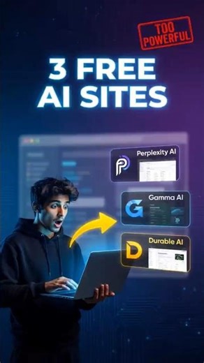 3 Free AI Sites That Feel Illegal 🤫 #futuretech #aitool #artificialintelligence #ai