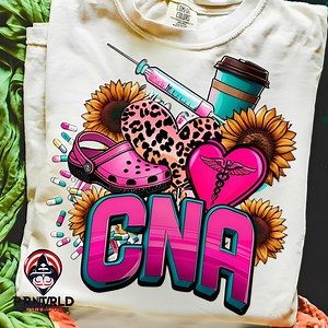 CNA Certified Nursing Assistant Sunflower Png Sublimation Design Download, Nurse Love Sublimate Designs - Etsy