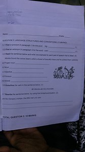 QUESTION 3: LANGUAGE STRUCTURES AND CONVENTIONS (10 MARKS)3.1... | Filo
