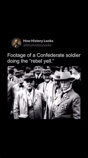 History Facts & Stories on Instagram: "Footage like this shows a reenactment or historical interpretation of the “rebel yell,” a distinctive battle cry associated with Confederate soldiers during the American Civil War from 1861 to 1865. Accounts from the time describe it as a high pitched, wavering scream, sometimes compared to a mix of a whoop, a howl, and a screech, used primarily during charges or to intimidate opposing Union troops. Because audio recording technology did not exist during th