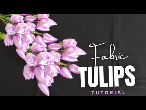 Fabric tulips || tutorial || എളുപ്പം ഉണ്ടാക്കാം