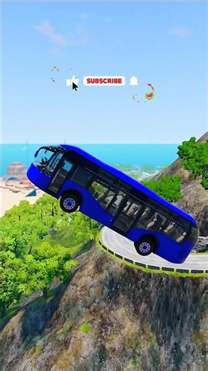 Luxury Bus vs Mountain jump | #beamngdrive #automobile #shorts