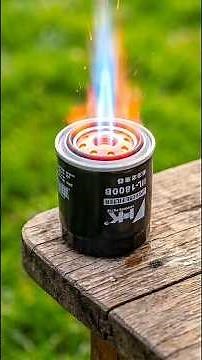 I built my own mini home heater using an oil filter! It was so simple!