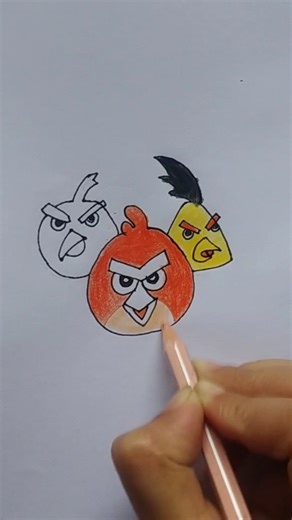 how to easy Angry bird drawing #artandcraft #art #creativedrawing