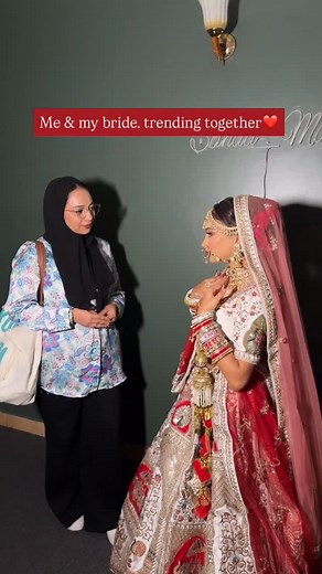 Me & my bride… trending together❤️ @shriii_14 #bridal #sanaamua #makeupartist #makeup lover #indianbride #indianmakeupartist #indianbridalmakeupartist #bridalhairstyle #newtrend #trending #bridalmakeup #makeup #weddingglam #weddinghairstyle #bridalmakeupgoals #bridalwear #bridalbeautygoals #indianweddingbuzz #indianbrides | Makeup Artist Sana