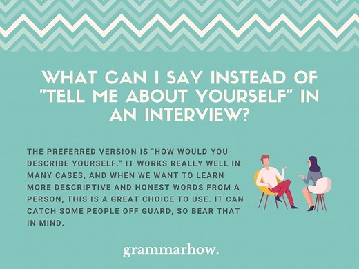 10 Other Ways To Say "Tell Me About Yourself" In An Interview