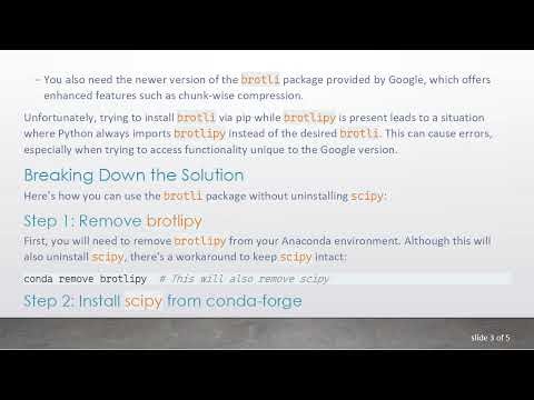 Installing brotli in Anaconda While Using brotlipy