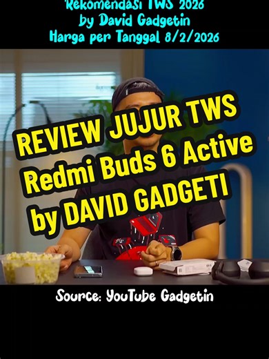 Review Singkat TWS Redmi Buds 6 Active #rekomendasitws #twsmurah #twsbluetooth #gadgetin #reviewjujur