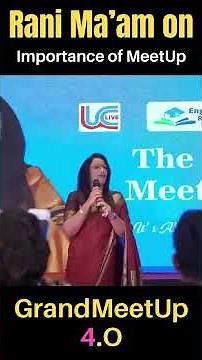 Rani ma'am on Importance of MeetUp | grandMeetUp 4.O | English With Rani Ma'am