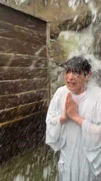 ① Waterfall meditation. May my breast milk flow abundantly. Photographed on April 4th, 2686 (Impe...