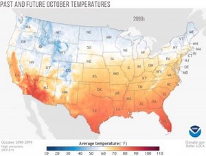 October is drawing to a close, but what might future Octobers feel like? See how temperatures are expected to change for the month of October: https://www.climate.gov/news-features/featured-images/what-will-average-us-temperatures-look-future-octobers | NOAA Climate.Gov