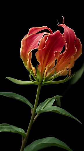 Gloriosa Blooming Timelapse Symbol of Passion and Honor