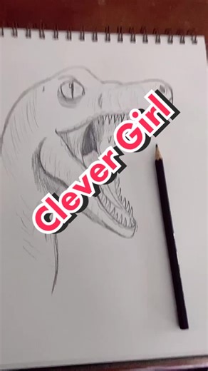 Realistic Velociraptor Sketch Process