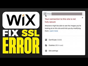 How To Fix SSL Error On a WIX Website (2025)