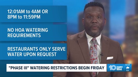 'Phase III' watering restrictions to begin Friday for Tampa Bay area