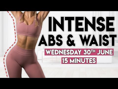 INTENSE ABS & WAIST (flat stomach burn) | 15 minute Home Workout