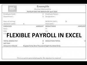Excel Payslip Generator for Small Business | Flexible Payroll System Demo (India)