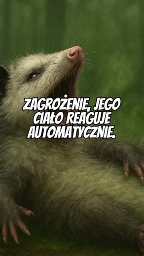 🐾💀 Opos, który umiera… udając, że umiera! #opos #tanatoza #natura #biologia #zwierzęta