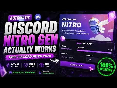 This Automatic Discord Nitro Gen ACTUALLY Works | FREE Discord Nitro 2025