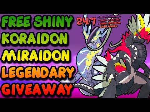 ✨FREE SHINY KORAIDON & MIRAIDON GIVEAWAY LEGENDS ZA - SCARLET & VIOLET✨ALL SHINY LEGENDS✨ひかる プレゼント