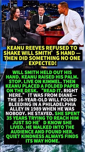 Keanu Reeves Refused to Shake Will Smith’s Hand — Then Did Something No One Expected! #shorts #viral