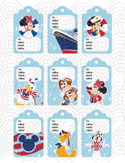 Disney Cruise Fish Extender Gift Tags | Printable DCL Tags (digital Download) - Etsy
