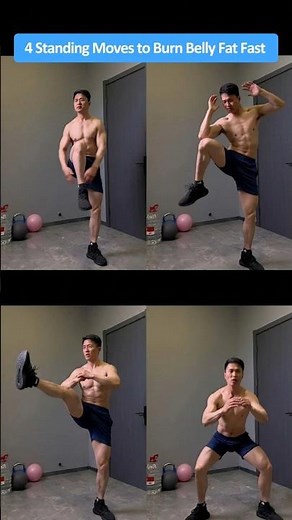 4 Easy Standing Exercises to Target Belly Fat, Waist Fat and Full Body Burn