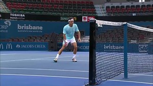 Roger Federer's first tournament practice of the new season. Brisbane International - Australian Open Series | Australian Open