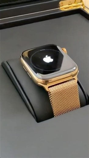 24K Gold Apple Watch 8 with Milanese Strap ✨