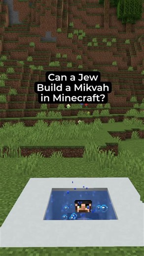 Adam Stein on Instagram: "Can a Jew Build a Mikvah in Minecraft? #jewish #minecraft"