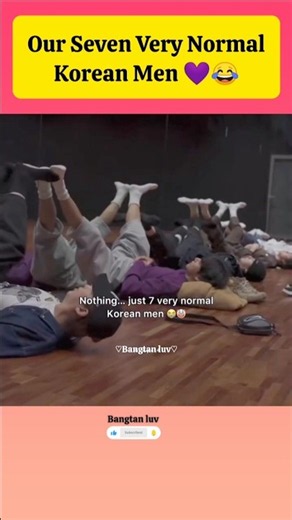 Nothing Just Seven Very Normal Korean Men💜😂 #bts #btsmembers #btsarmy #btsfunny