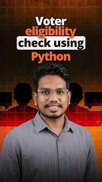 Voter Eligibility Program in Python Simple Example | Python | Python Life