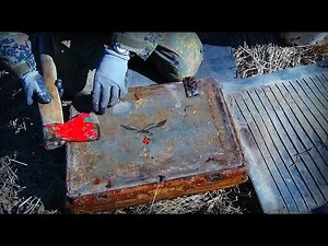 BOXES WITH GERMAN WEAPONS FOUND IN WWII DUGOUT / WW2 METAL DETECTING