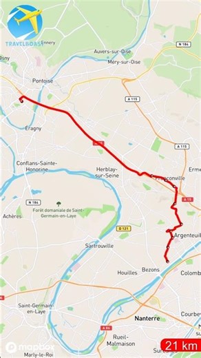 Ligne 9513 : Gare de Cergy Préfecture ➡️ Argenteuil — Porte Saint-Germain #shortsvideo #transdev