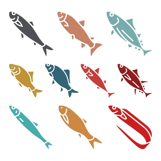 Fish Marine Colorful Embroidery Design, Colorful Marine Fish Machine Embroidery File, 10 Design, 9 Size, Instant Download - Etsy
