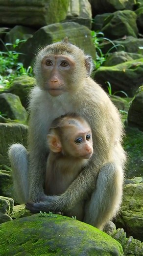 She try to care baby lynx, she him so much | Wild - Monkeys