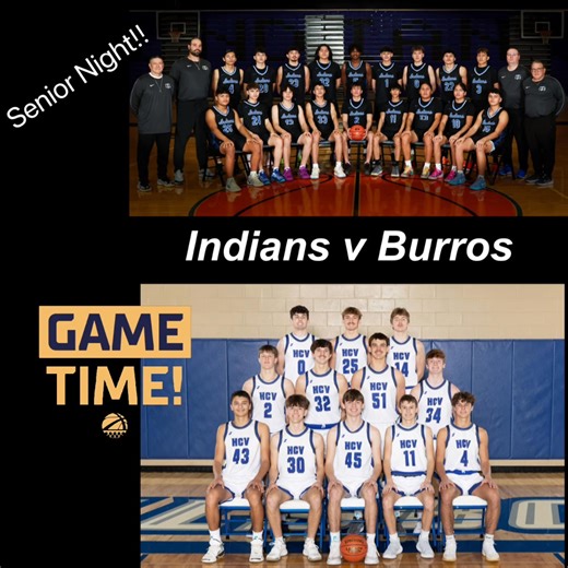 Today!! Friday 2-28 at Four Winds BBB Indians v H/CV Burros Senior Nightht!!! C squad - 4:30 JV V FWS will live stream!! | Four Winds Sports