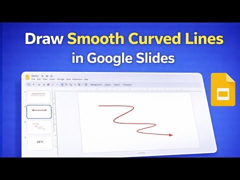 How to Draw Smooth Curved Lines in Google Slides | Curve Line Tutorial