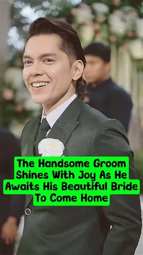 The Handsome Groom Shines With Joy As He Awaits His Beautiful Bride To Come Home. #wedding