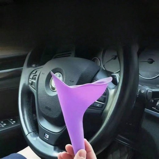 1pc Pink Ladies' Stand Up Urination Device, Female Urination Funnel, Emergency Urinal For Outdoor Travel Women's Restroom