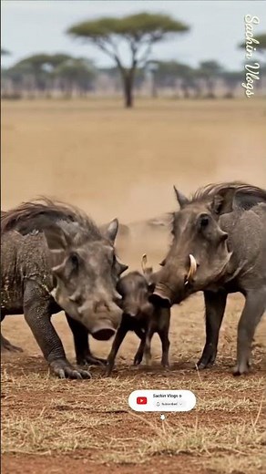 Komodo’s Daring Attack 🦎🔥 #komododragon #warthog #wildattack #aifight #animalbattle