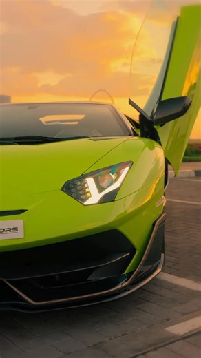 Spotting an SVJ against Dubai’s stunning sunset makes you pause, admire, and get lost in the dream. This masterpiece is finished in an exclusive Ad Personam two-tone exterior with multi-layer paint and extensive factory carbon fiber, enhanced by the Style Package. Limited to just 800 units worldwide. How unreal is this view?🤍 - Price 2,849,995 AED - European specs - 3,704 km #fyp #lamborghini #svj #hypercars #dubai | F1RST MOTORS