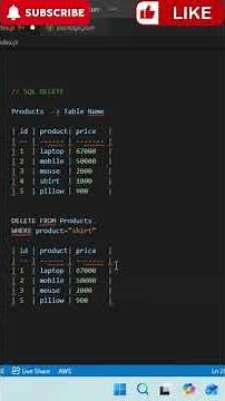 SQL DELETE Command Explained | Remove Data Safely from Tables 🧠