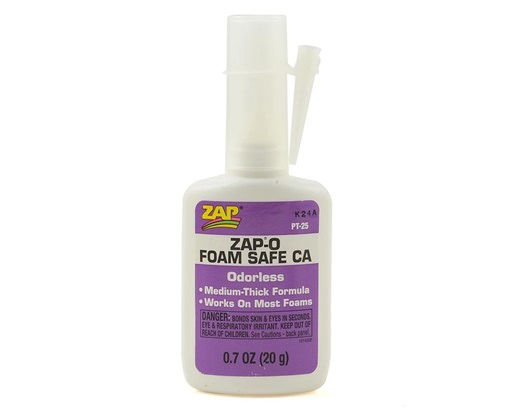Pacer Technology Zap-O Odorless Foam Safe CA Glue (Medium-Thick) [PAAPT25]