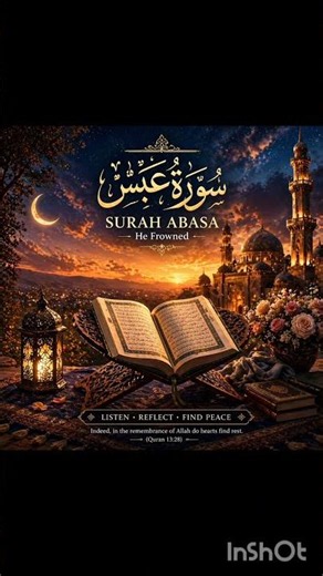 ✨ Don’t Skip This 🤍 Surah Abasa