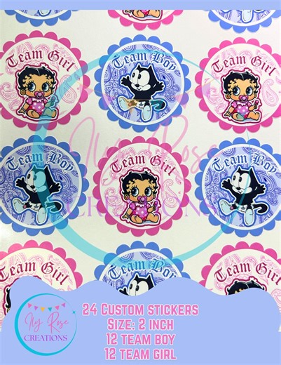 Team Boy Team Girl Stickers - Etsy