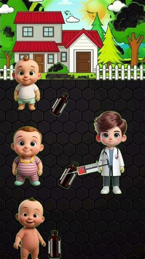 The doctor gave injections to the children 😱😱 #cartoon