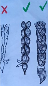 How to draw Braid hair for beginners.. #art #drawing #howtodraw #tutorial #braidhair