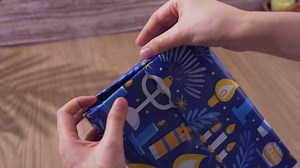 Fullhawl 12 Sheets Hanukkah Wrapping Paper with 12 Chanukah Greeting Cards and 16 Stickers Candles and Star of David Design Gift Wrap Accessories for Holiday, Jewish Party Celebration